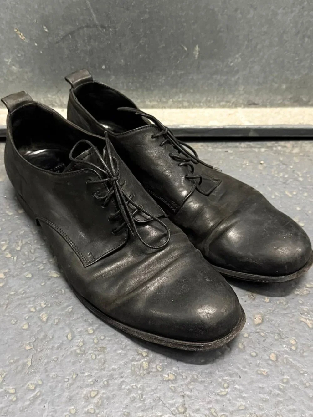 OFFICINE CREATIVE LABORATORIO BLACK LEATHER SHOES